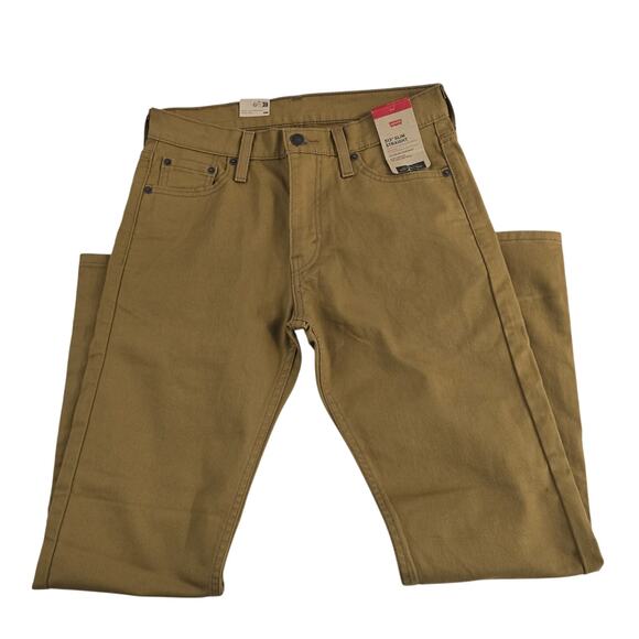 NWT Levi's 513 slim straight‎ jeans 30x30 brown tan mens stretch 6874 - Picture 1 of 10